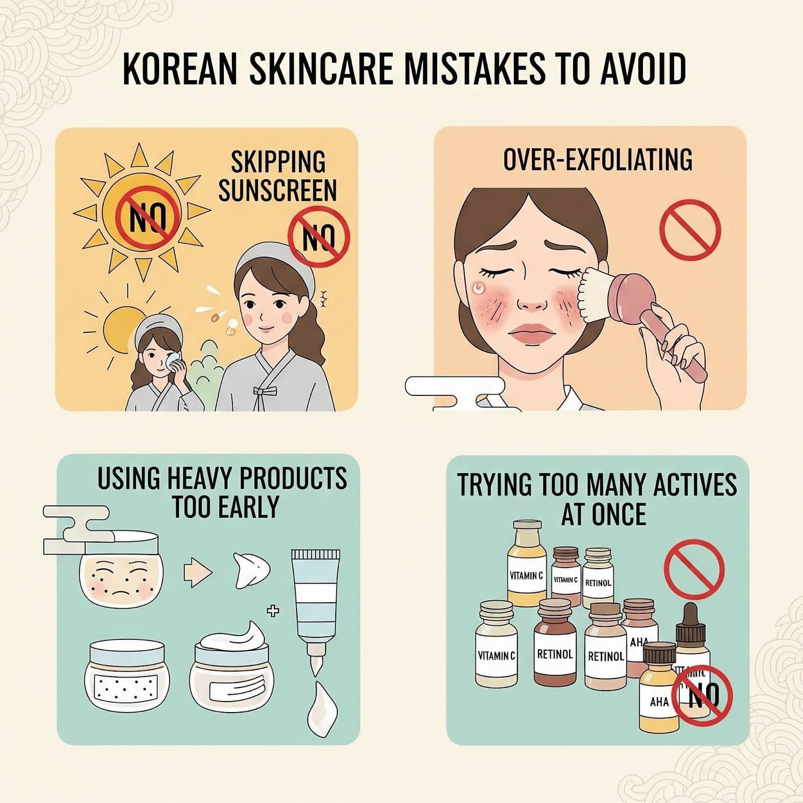 Korean Skincare Mistakes to avoid.